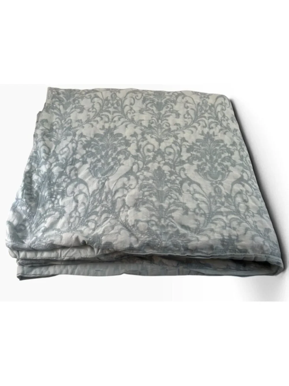 Nicole Miller Artelier Seafoam Blue Queen Damask Print Duvet Cover